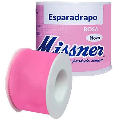 Esparadrapo Impermeável Rosa 2,5cm X 4,5m Missner - 01 Unidade
