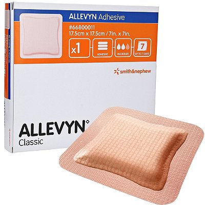 Curativo Allevyn Adhesive 17,5cm x 17,5cm - Smith & Nephew - REF. 66000045