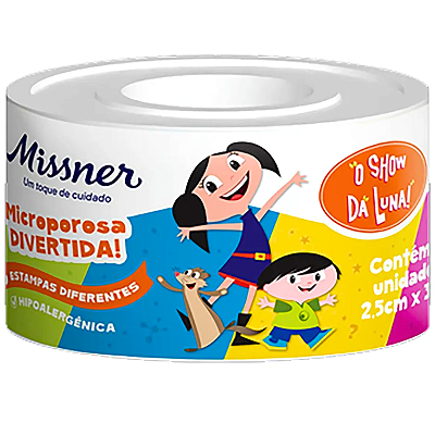 Fita Microporosa Infantil Show da Luna 2,5cm x3 metros - Missner