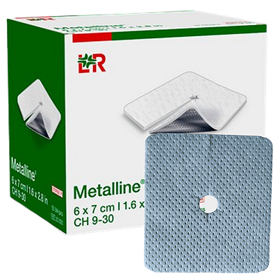 Curativo Para Traqueostomia Infantil 6x7cm Metalline - 01 Unidade