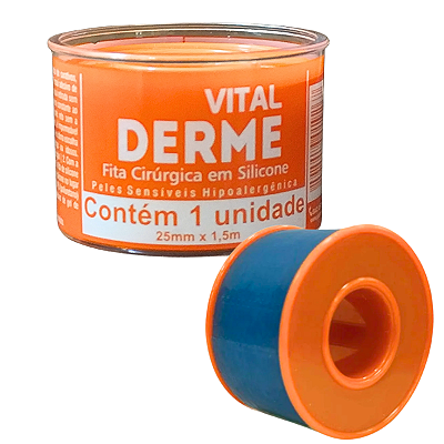 Fita de Silicone Para Cicatriz e Peles Sensíveis 25mm x 1,5m - Vital Derme