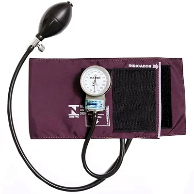 Aparelho de Pressão Adulto Nylon Velcro Bordô - P.A. Med