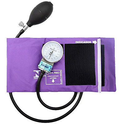 Aparelho de Pressão Adulto Nylon Velcro Roxo - P.A. Med