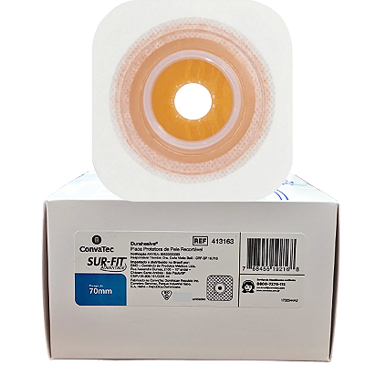 Placa Colostomia 70mm Base Adesiva Plana Sur-Fit Advantage Durahesive Ref. 413163