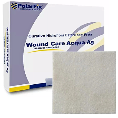 Curativo de Hidrofibra com Prata Polarfix 10x10cm – Antimicrobiano e Absorvente