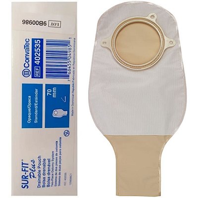 Bolsa de Colostomia Sur-Fit Plus Drenável Opaca 70mm Convatec - 01 Unidade