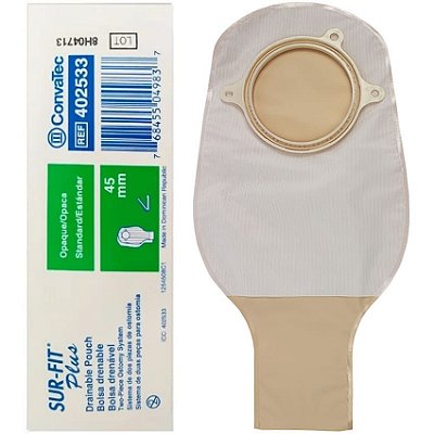 Bolsa de Colostomia Sur-Fit Plus Drenável Opaca 45mm Convatec - 01 Unidade