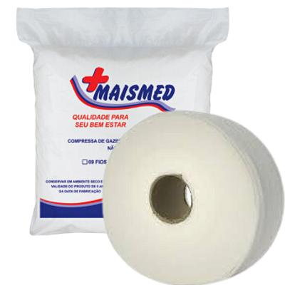 Compressa de Gaze Hidrófila 13 Fios Circular Tipo Queijo  500g - MaisMed