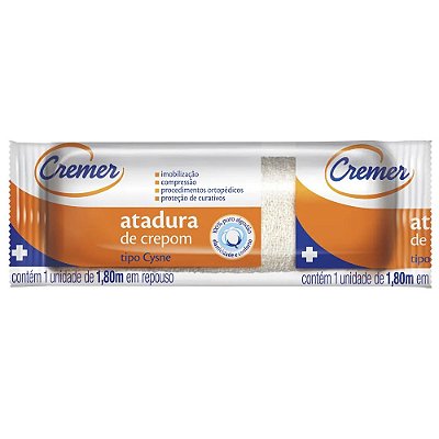 Atadura de Crepom Tipo Cysne 8cm X 1,8m 13 Fios  Cremer -  01 Unidade