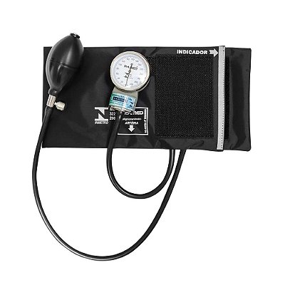 Aparelho de Pressão Adulto Nylon Velcro Preto - P.A. Med