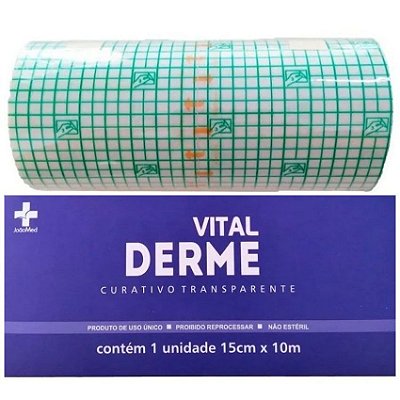 Curativo Filme Transparente Adesivo 15cm x 10m - Vital Derme
