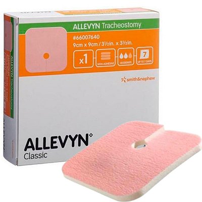 Curativo Allevyn Espuma Hidrocelular Tracheostomy 9cm x 9cm