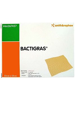 Curativo Antisséptico Bactigras 10cm x 10cm (01UN) - Smith&Nephew