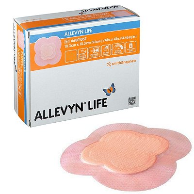 Curativo Allevyn Life Adesivo com Espuma 10,3cmx10,3cm Smith & Nephew - 01 Unidade - REF. 66801067