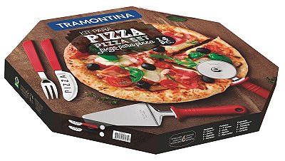 Conjunto para Pizza Tramontina 14 peças Preto