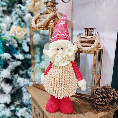 Papai Noel Decorativo Vermelho 31cm