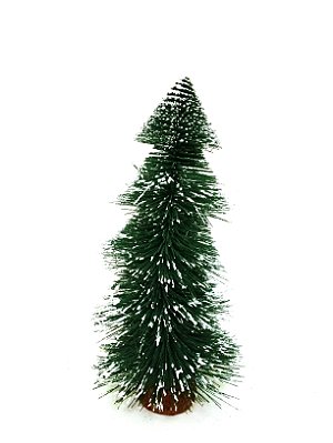 Mini Árvore De Natal De Mesa Flocada Escamada