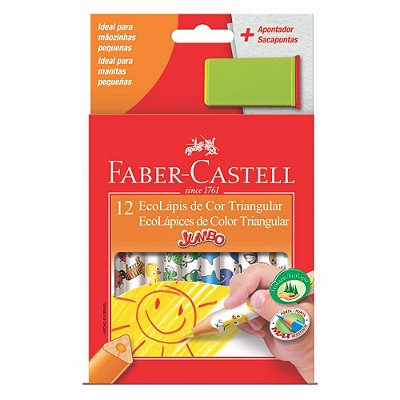 Lápis de Cor Faber Castell Jumbo 12 Cores Triangular