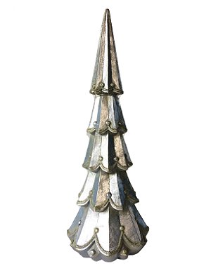 Árvore de Natal Prata Resina 26 cm