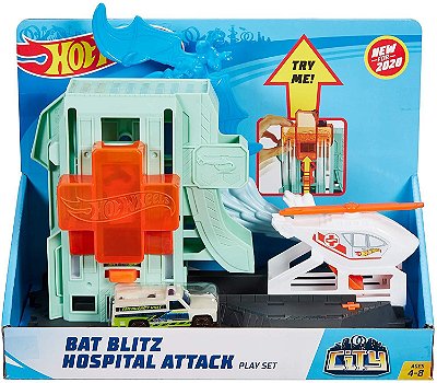Pista Hot Wheels City Ataque de Morcegos no Hospital Mattel