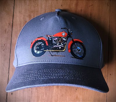 Boné Moto Harley Cinza