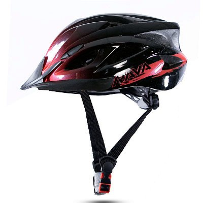 Capacete RAVA Space III Preto/Vermelho c/ Viseira - Tam. G