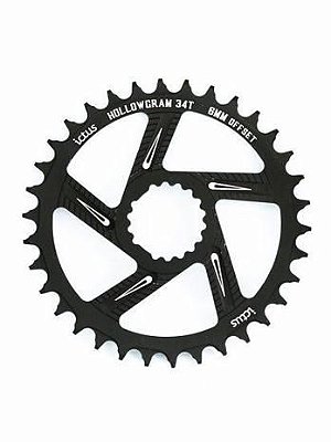 Coroa ICTUS HOLOWGRAM Offset 6mm 34T Preta