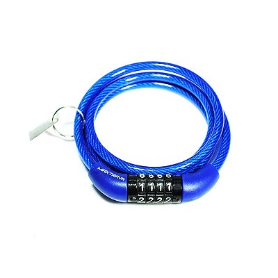 Cadeado MAXTRAVA Espiral Segredo 6X1000MM Azul - MXTRA0012