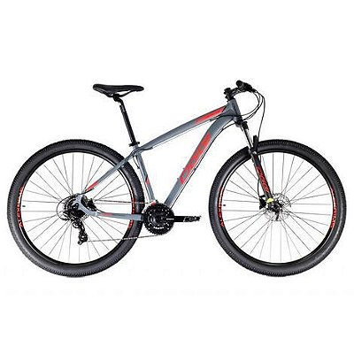 Bicicleta OGGI 29 Hacker HDS 24V Grafite/Vermelho/Preto - TAM.17