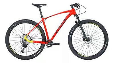 Bicicleta OGGI Big Wheel 7.3 12V Vermelho/Amarelo - TAM. 17