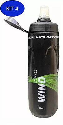 Garrafa BLACK MOUNTAIN 680ML Preta - WIND BLACK
