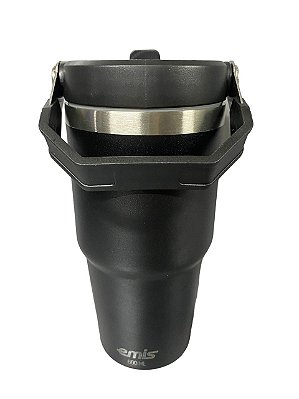Garrafa Térmica EMIS 600ml Preta com Alça