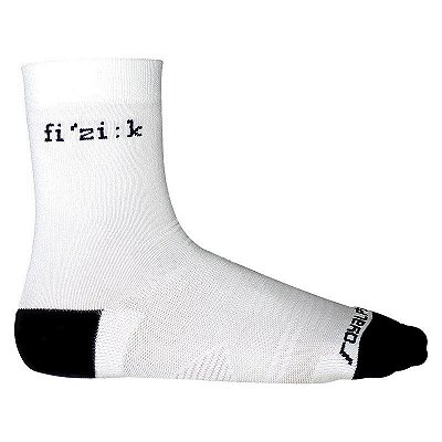 Meia FIZIK Branca com Logo Preta