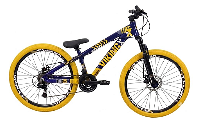 Bicicleta VIKING Azul/Amarelo Aro 26