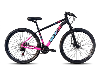 Bicicleta GTI Roma Preto/Rosa 21v Tam. 15