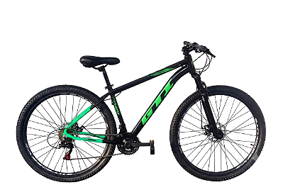 Bicicleta GTI Roma Preto/Verde 21v Tam. 15