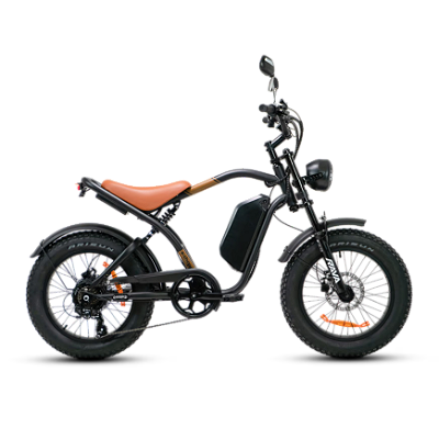 Bicicleta Elétrica Rava E-Chopper STEEL Preto - Aro 20