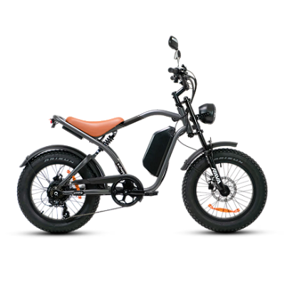 Bicicleta Elétrica Rava E-Chopper STEEL Cinza - Aro 20
