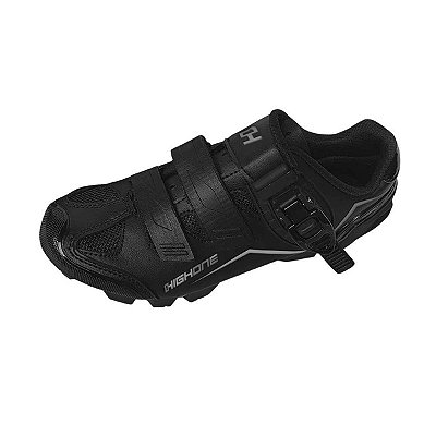 Sapatilha MTB HIGH ONE Feet Eur 2 Velcros 1 Trava Preto/Cinza - Tam. 41