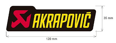 Adesivo Akrapovic 120X35MM