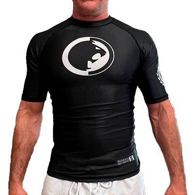 Rash Guard Preta - Equipe RGA - Manga Curta
