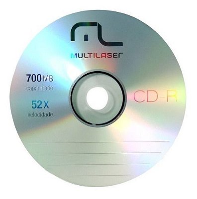 CD-R VIRGEM 80 700MB MULTILASER