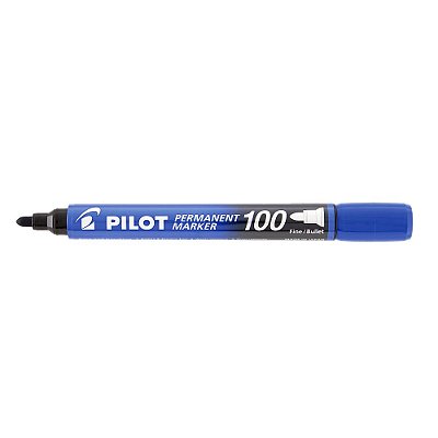 MARCADOR PERMANENTE SCA-100 AZUL PILOT PONTA REDONDA