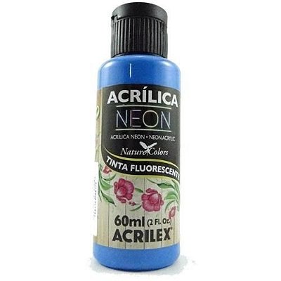 TINTA ACRILICA FOSCA NEON AZUL 60ML