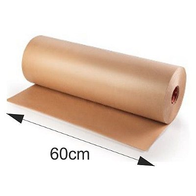 BOBINA PAPEL KRAFT PARDO 60CM 80GR/ KG