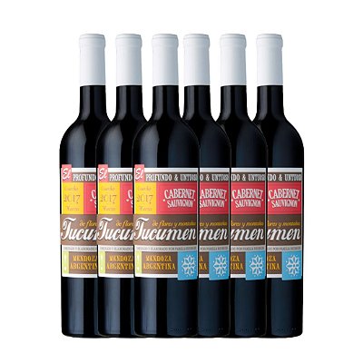 6 Garrafas Vinho tinto Tucumen Cabernet Sauvingnon 750ml