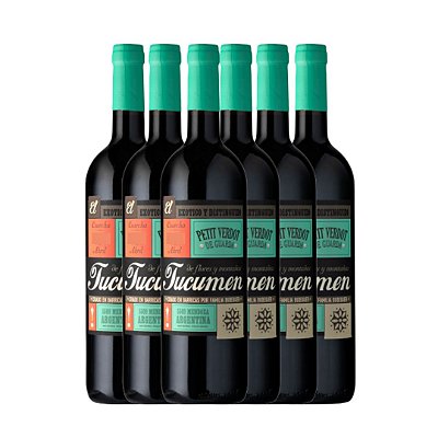 6 Garrafas Vinho tinto Tucumen Reserva Petit Verdot 750ml