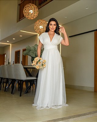 Vestido Multiformas Tule Poá