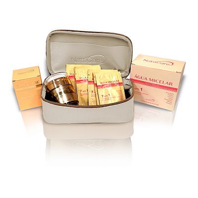 KIT com ElasCare Protect Life + Água Micelar +  necessaire