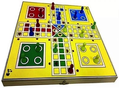 Tabuleiro Oficial Jogo Ludo Tabuleiro De Madeira